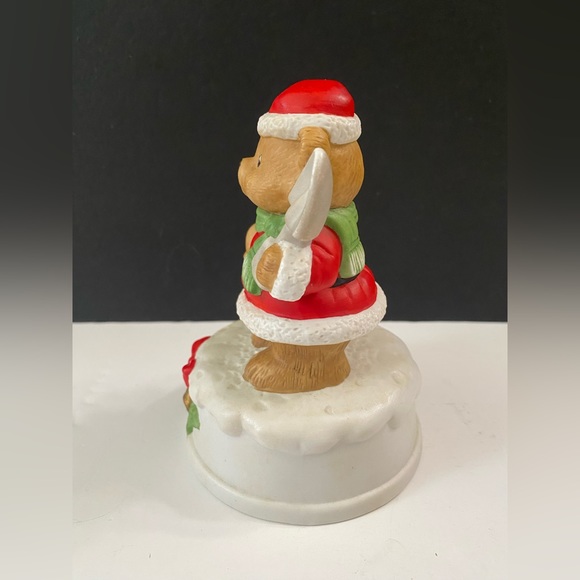 Vintage Christmas Bear Wind Up Musical Figure” The First Noel” - Picture 8 of 10
